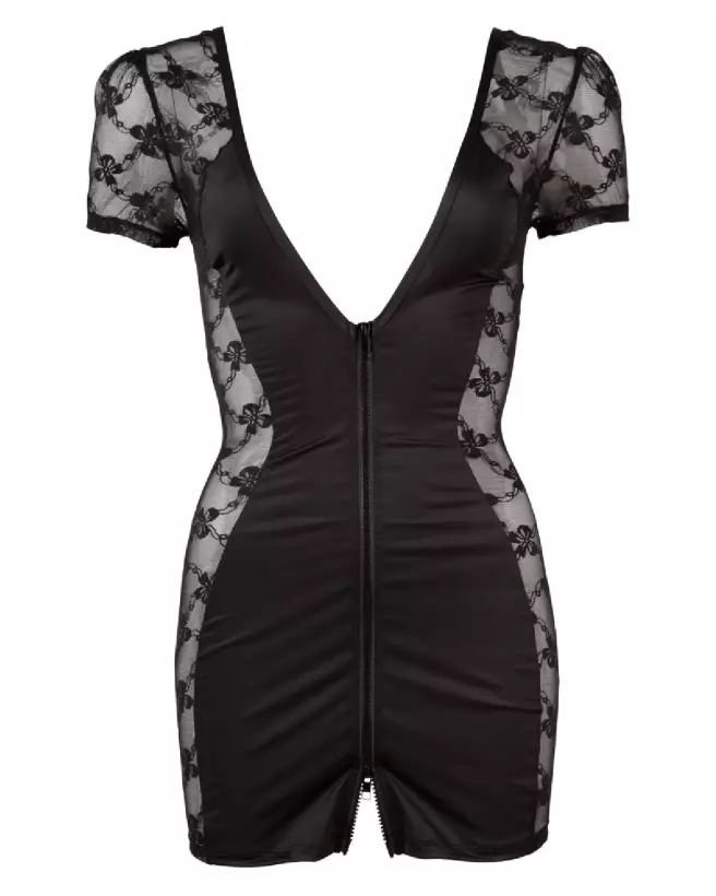 Robe sexy Cottelli PARTY avec fermeture éclair avant pour un look élégant et séduisant-5