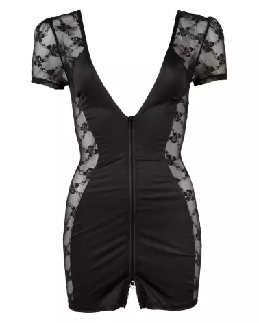 Robe sexy Cottelli PARTY avec fermeture éclair avant pour un look élégant et séduisant-5