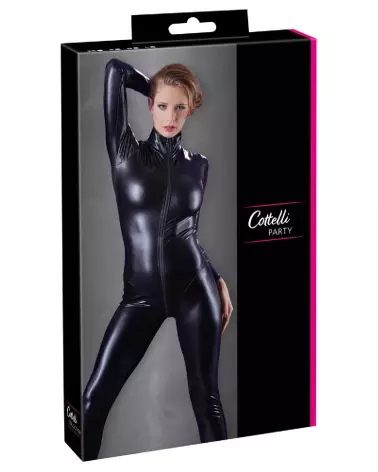 Jumpsuit à manches longues Cottelli PARTY en style fetish élégant-1