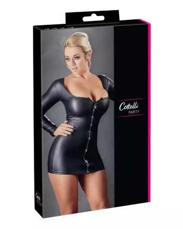 Robe Cottelli PARTY à fermeture éclair scintillante pour un look audacieux et élégant-1