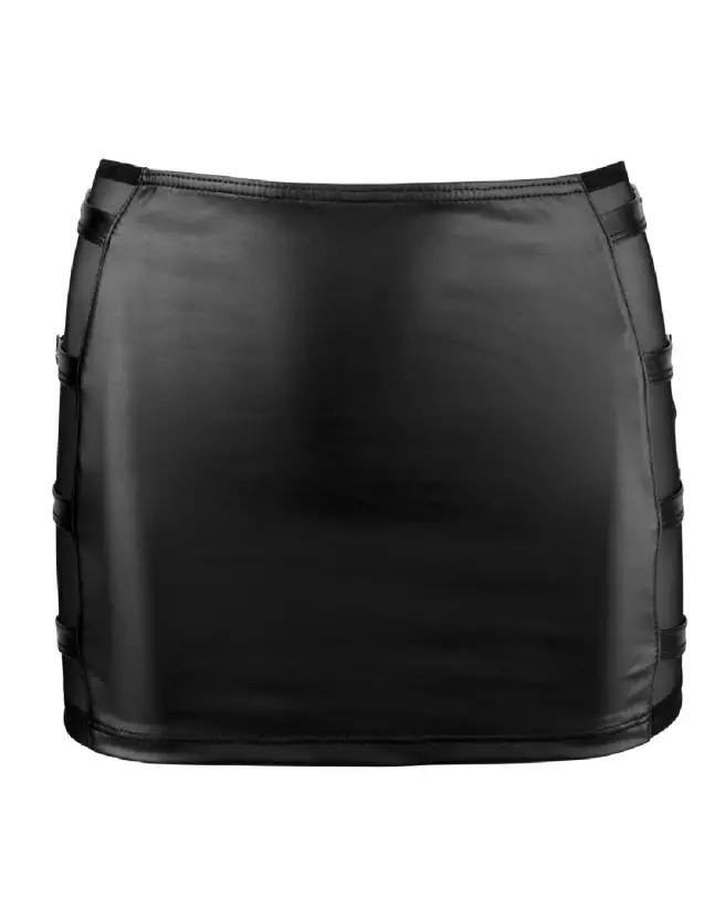 Mini Skirt Buckles Cottelli PARTY en cuir avec boucles ajustables, style fetish élégant-4