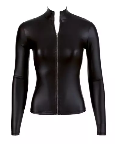 Long Sleeve Top Zip Cottelli PARTY en tenue fetish élégante-5