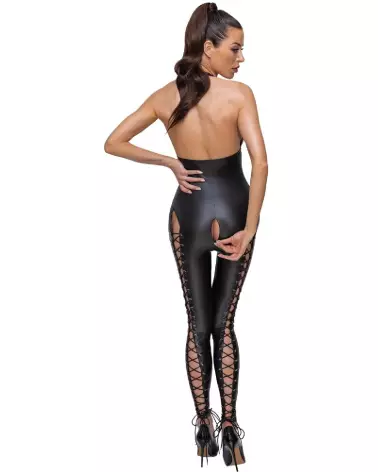 Jumpsuit Lacing Cottelli Party combinaison fetish à lacets noire-6