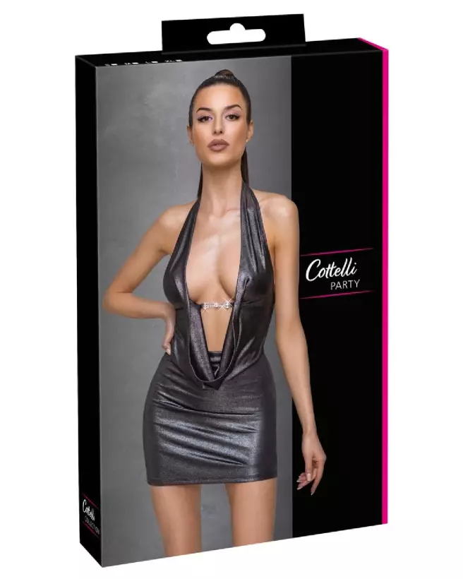 Robe Dress Silver Cottelli PARTY élégante pour soirées glamour-1