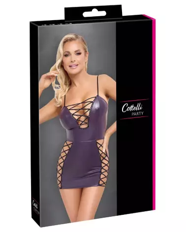 Robe Lacing en cuir Cottelli PARTY pour soirées fetish-1