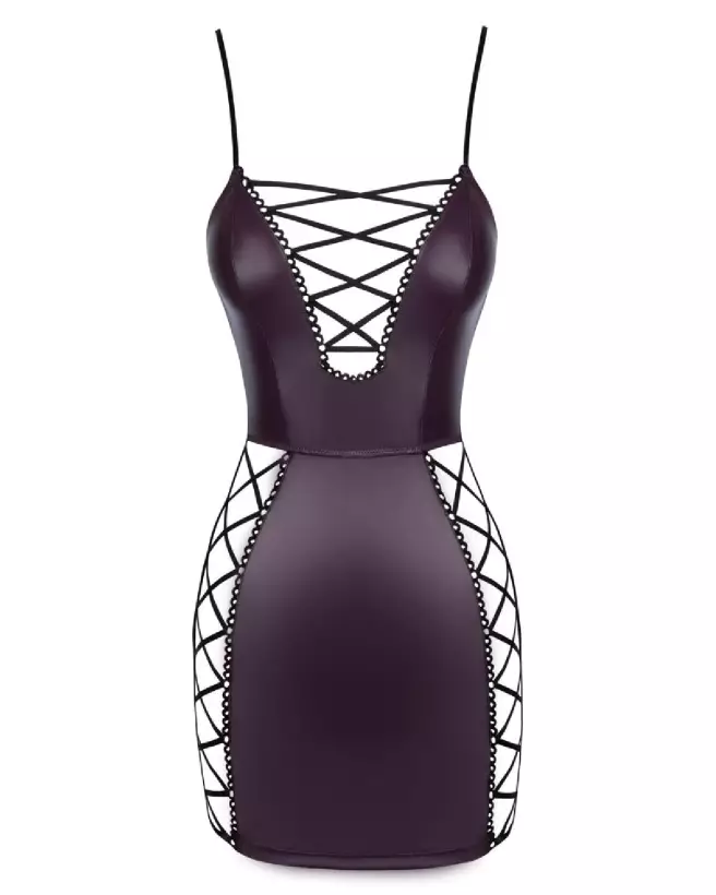 Robe Lacing en cuir Cottelli PARTY pour soirées fetish-7