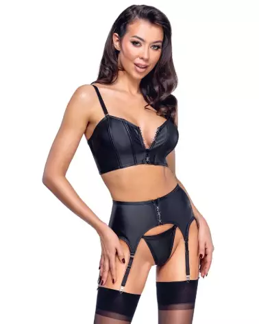Top Set Rhinestone Zip Cottelli PARTY en ensemble de lingerie élégant-2