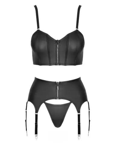 Top Set Rhinestone Zip Cottelli PARTY en ensemble de lingerie élégant-6