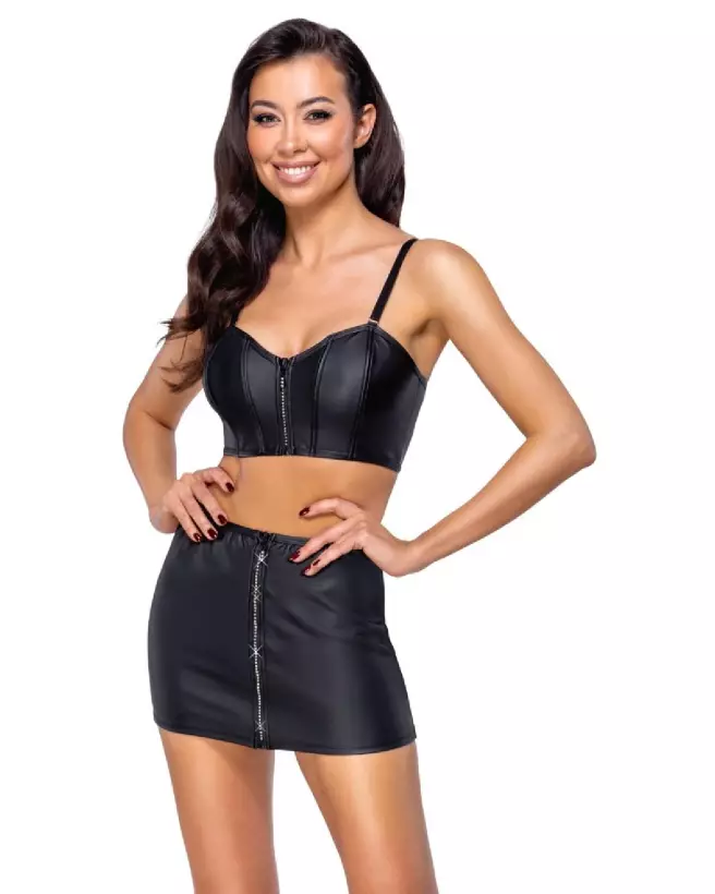 Jupe Rhinestone Zip Cottelli PARTY élégante avec strass et fermeture éclair-4