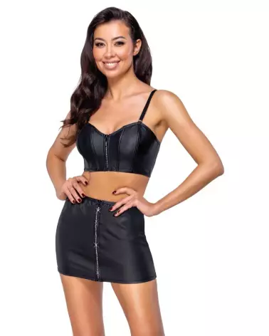 Jupe Rhinestone Zip Cottelli PARTY élégante avec strass et fermeture éclair-4