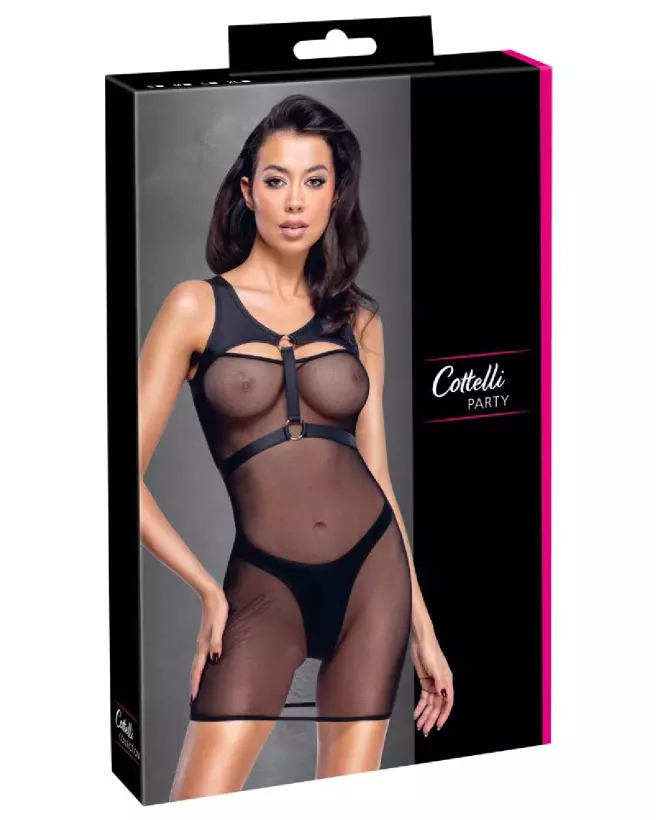 Robe et string fetish de la marque Cottelli PARTY en tenue provocante-1