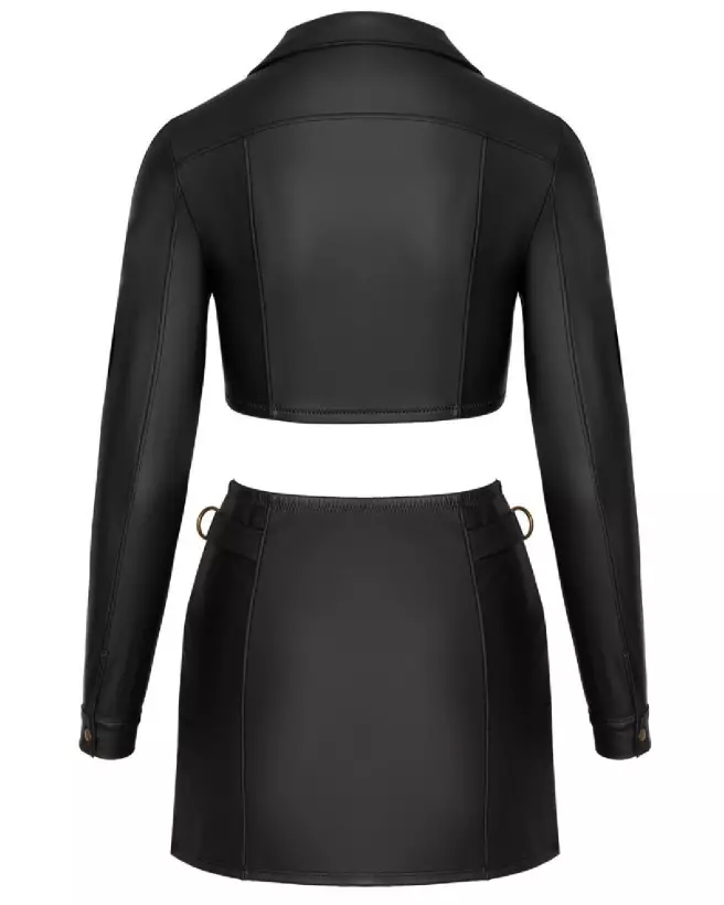 Top and Skirt Black Cottelli PARTY - Ensemble Jupe Sexy Femme-7