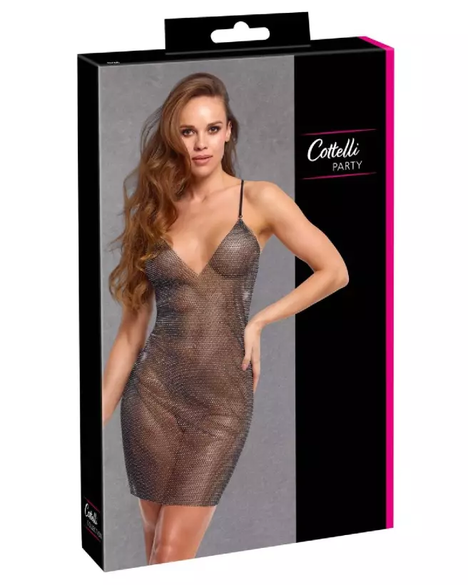 Robe Sparkly Cottelli PARTY S/M avec paillettes pour soirée glamour-1