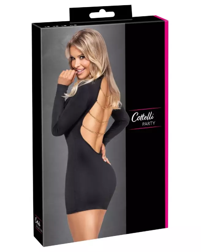 Robe sexy Cottelli PARTY avec chaînes élégantes pour soirée glamour-1