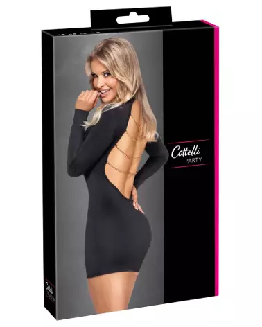 Robe sexy Cottelli PARTY avec chaînes élégantes pour soirée glamour-1