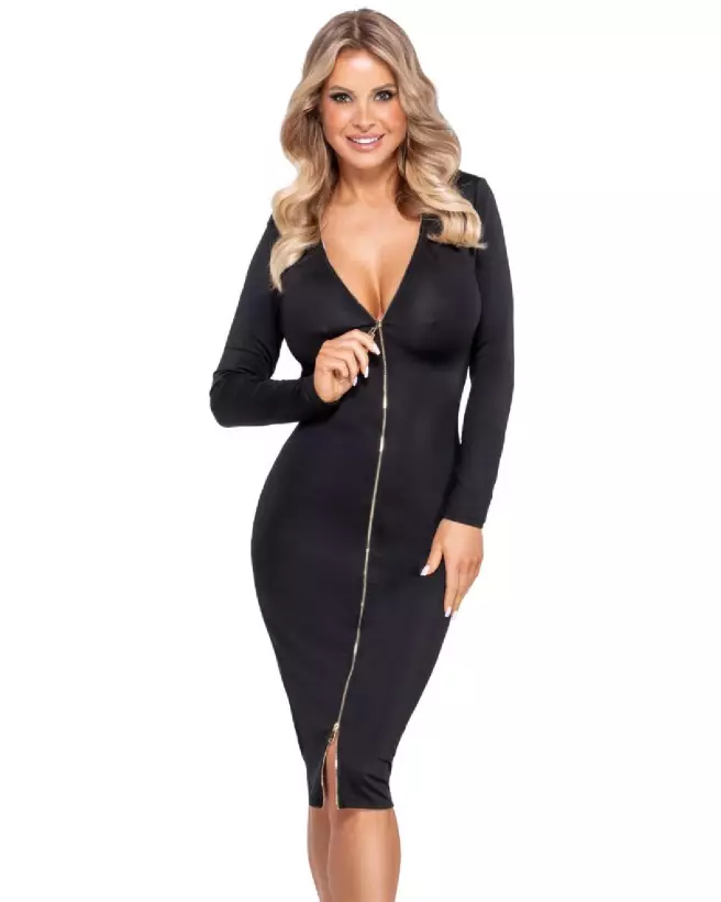 Robe sexy Dress Zip Cottelli PARTY élégante pour soirée-2