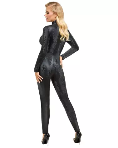 Jumpsuit Snake Cottelli PARTY en similicuir effet serpent pour look fetish-7