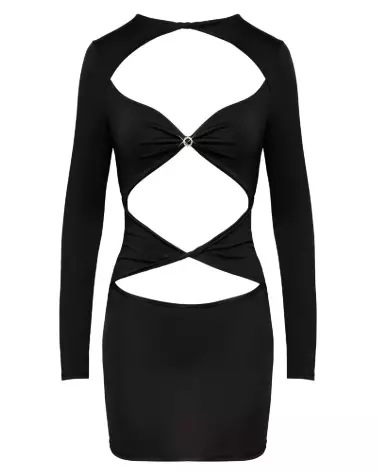 Robe sexy noire Mini Dress de Cottelli PARTY, style élégant et séduisant-5