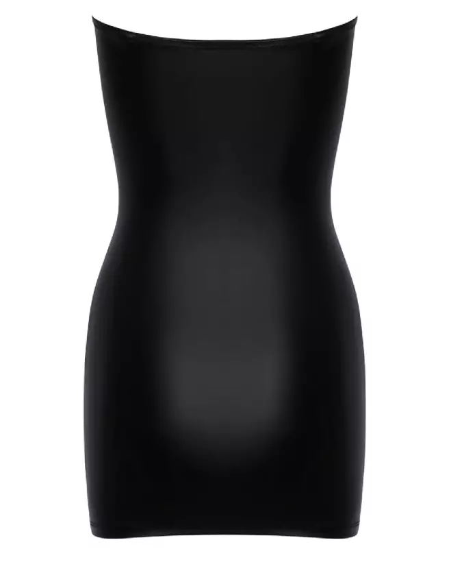 Short Tube Dress Cottelli PARTY en style fetish noir-7