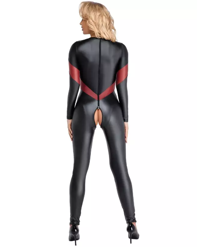 Jumpsuit rouge Cottelli PARTY pour soirées fetish et élégantes-7
