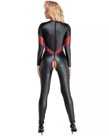 Jumpsuit rouge Cottelli PARTY pour soirées fetish et élégantes-7