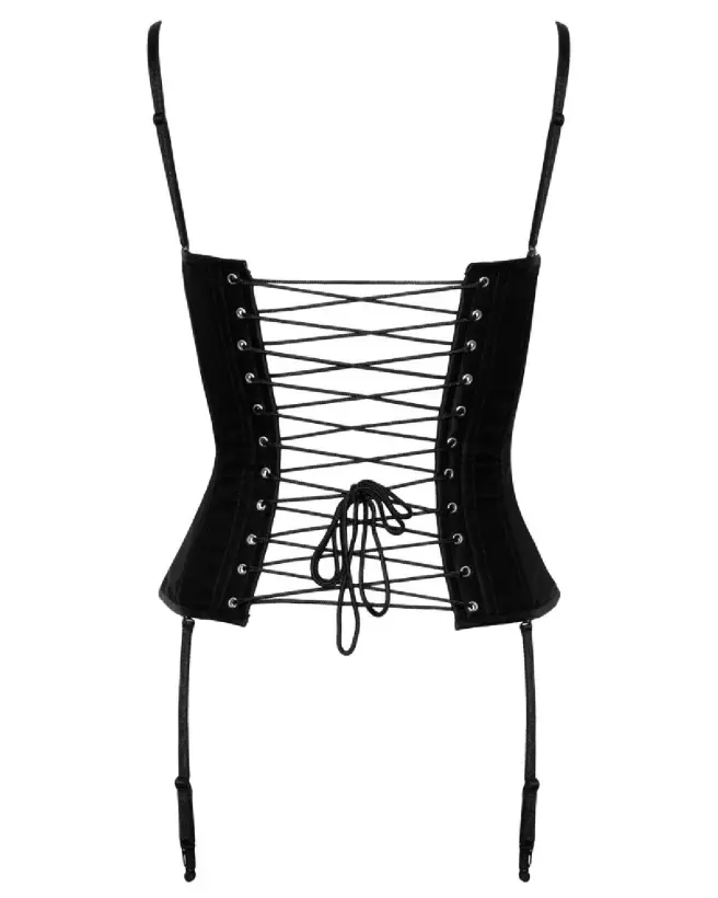 Corset noir Cottelli PARTY élégant avec dentelle pour silhouette parfaite-7