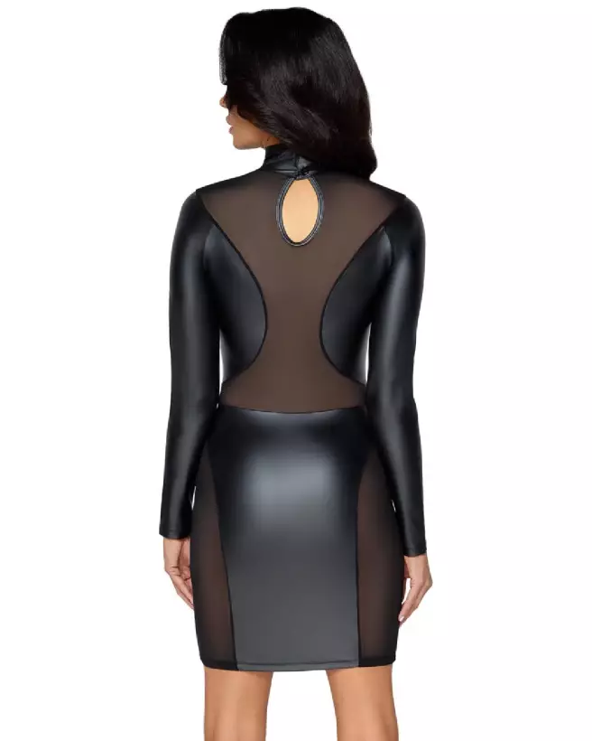 Robe longue à manches Cottelli PARTY en style fetish élégant-5
