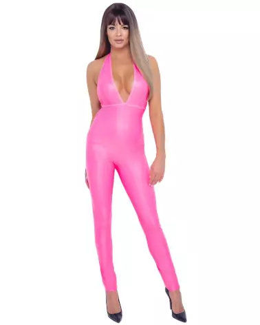 Jumpsuit Hot Pink Cottelli PARTY élégante pour soirées fetish-2