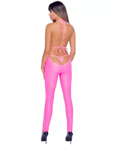 Jumpsuit Hot Pink Cottelli PARTY élégante pour soirées fetish-4