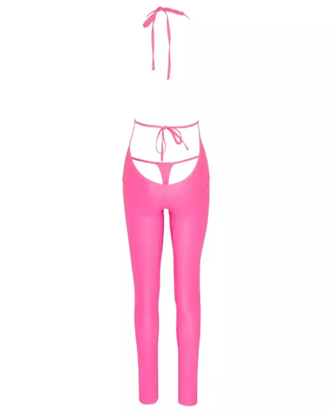 Jumpsuit Hot Pink Cottelli PARTY élégante pour soirées fetish-7