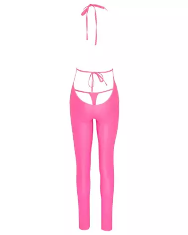 Jumpsuit Hot Pink Cottelli PARTY élégante pour soirées fetish-7