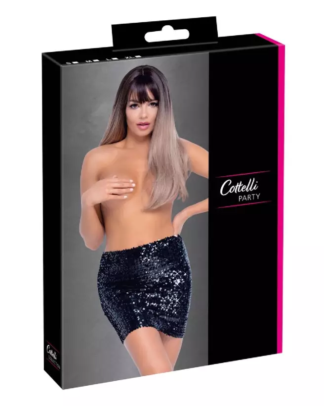 Jupe à sequins taille S de Cottelli PARTY pour look sexy et élégant-1
