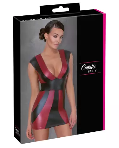 Robe Rouge Noire Cottelli PARTY élégante pour soirées et événements spéciaux-1