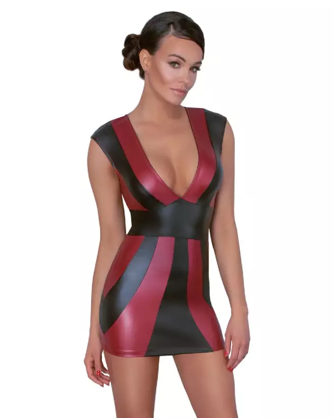 Robe Rouge Noire Cottelli PARTY élégante pour soirées et événements spéciaux-2