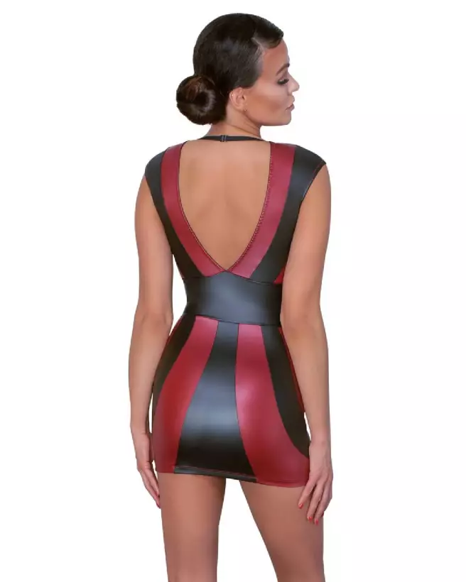 Robe Rouge Noire Cottelli PARTY élégante pour soirées et événements spéciaux-5
