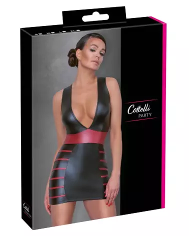 Robe noir et rouge Cottelli PARTY élégante pour soirées festives et occasions spéciales-1