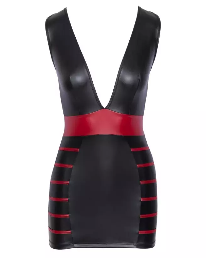 Robe noir et rouge Cottelli PARTY élégante pour soirées festives et occasions spéciales-6