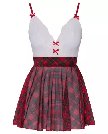 Robe à carreaux sexy Cottelli COSTUMES pour tenue séduisante et glamour-7