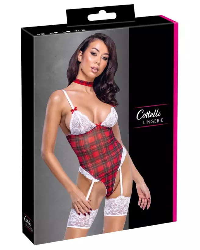 Body Plaid Cottelli COSTUMES en tartan sexy pour femme-1
