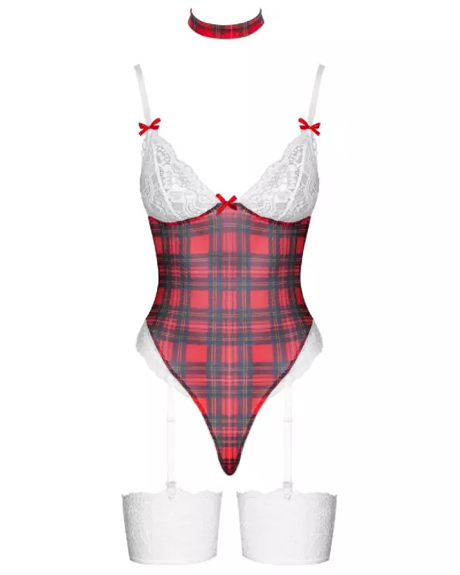 Body Plaid Cottelli COSTUMES en tartan sexy pour femme-5