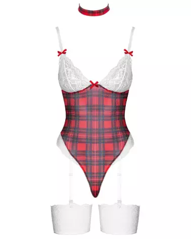 Body Plaid Cottelli COSTUMES en tartan sexy pour femme-5
