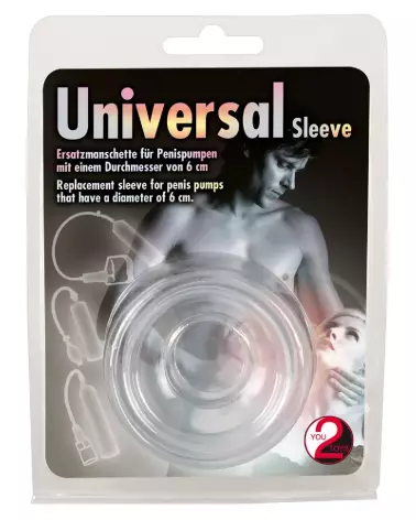 Image du Cockring Universal Sleeve Clear de You2Toys, transparent et confortable-1
