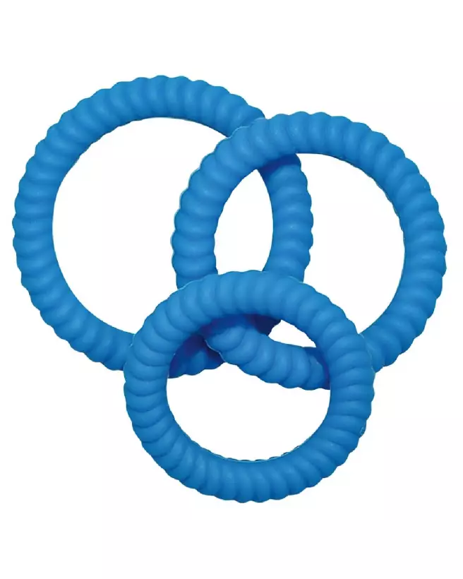 Lust 3 Cock Rings Blue de You2Toys pour améliorer endurance et performance-2