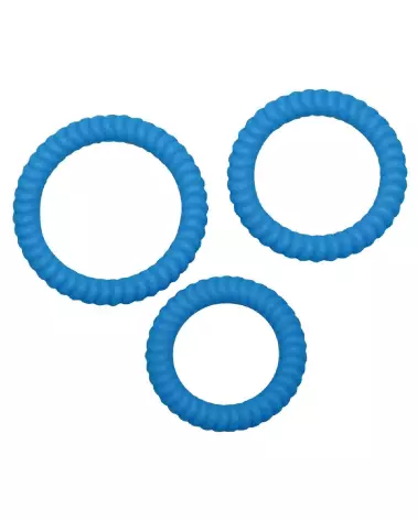 Lust 3 Cock Rings Blue de You2Toys pour améliorer endurance et performance-3