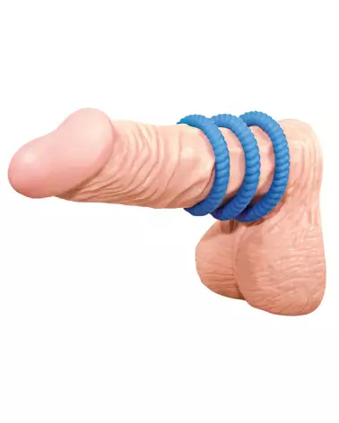 Lust 3 Cock Rings Blue de You2Toys pour améliorer endurance et performance-4