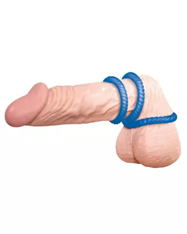 Lust 3 Cock Rings Blue de You2Toys pour améliorer endurance et performance-5