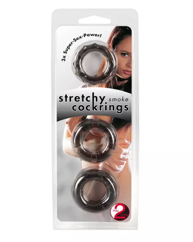 Image des Stretchy Cock Rings Smoke par You2Toys - Anneaux élastiques pour endurance et plaisir-1
