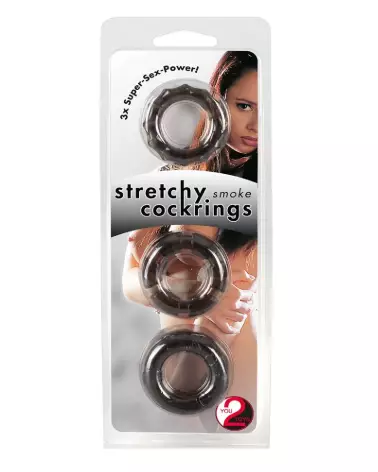 Image des Stretchy Cock Rings Smoke par You2Toys - Anneaux élastiques pour endurance et plaisir-1