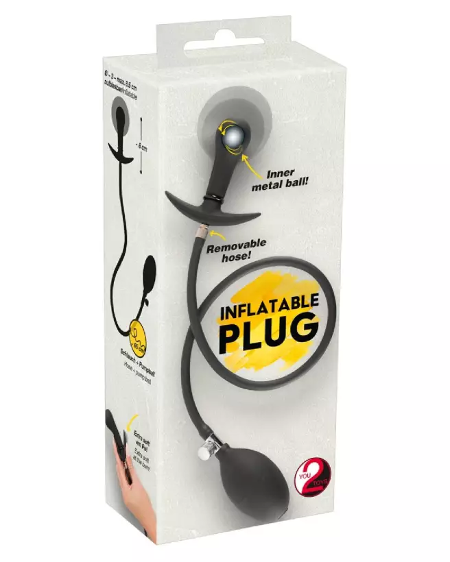 Plug anal gonflable en métal You2Toys pour plaisir intensifié-1