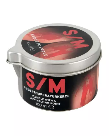 Bougie basse température rouge S/M Candle in a Tin 100g-1